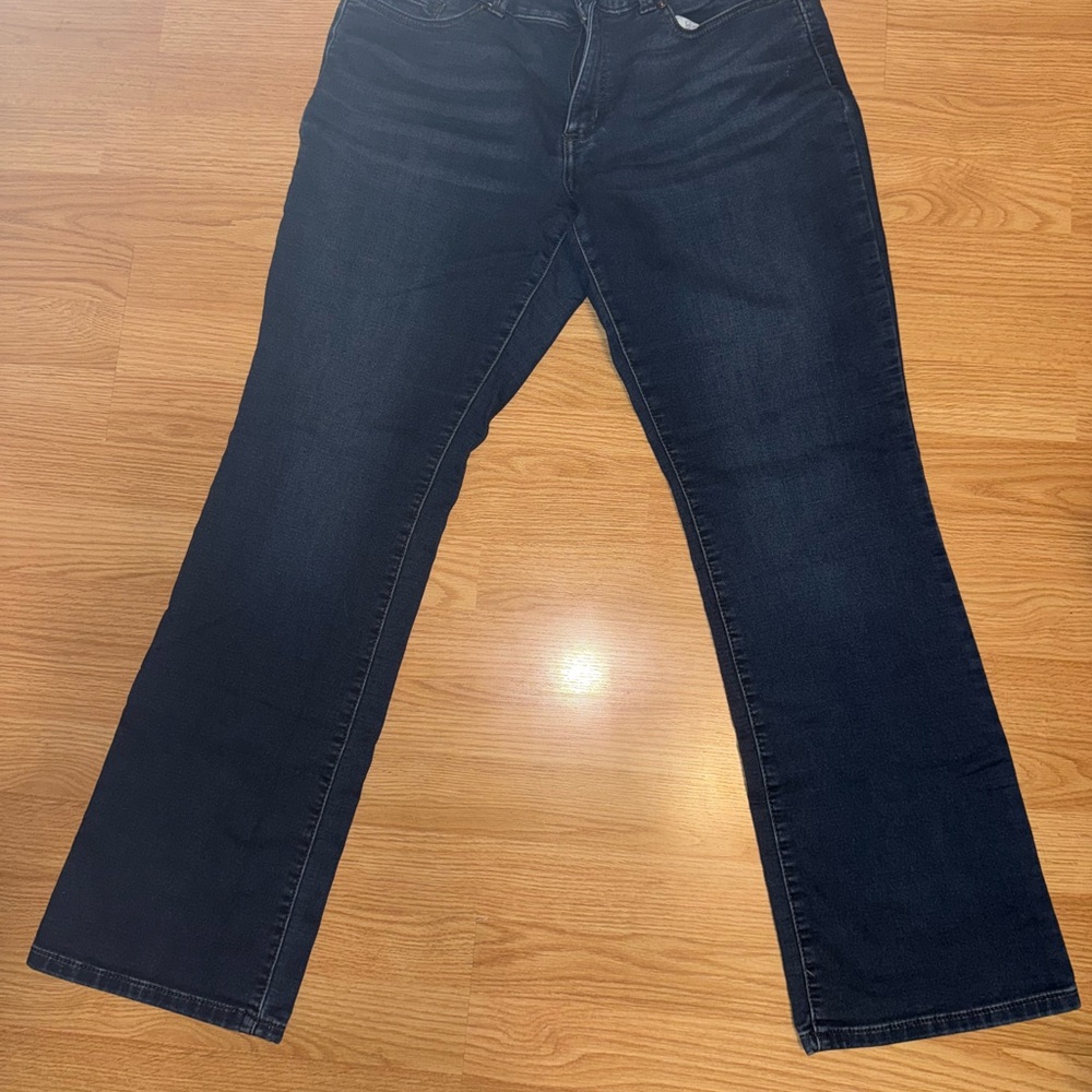 Lee Women's Dark Blue Denim Boot Cut Jean Pants Size 12